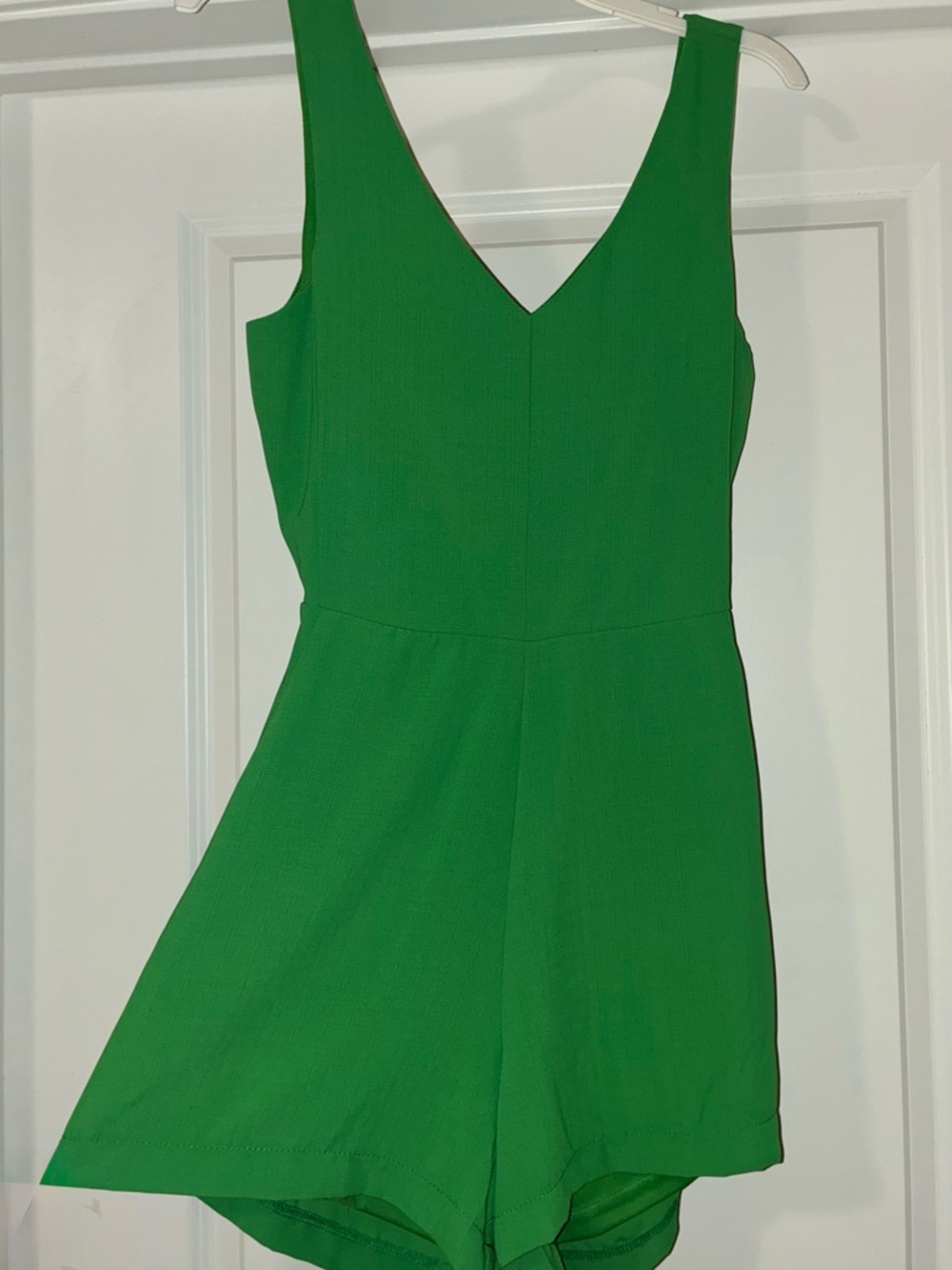 Vibrant Green V-Neck Romper